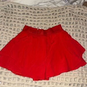 Lululemon Athletica Red Flowy Skirt